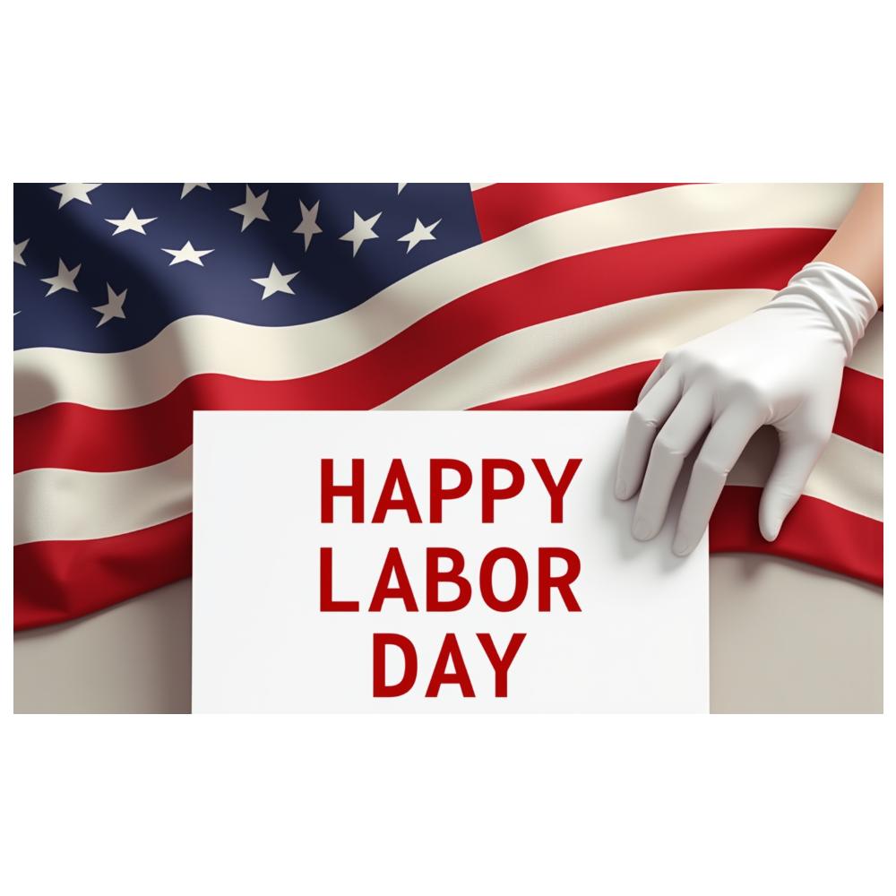 American Flag Banner Hand Gloves Design Event Banner Decorative Design Party Backdrop for Office Decoration