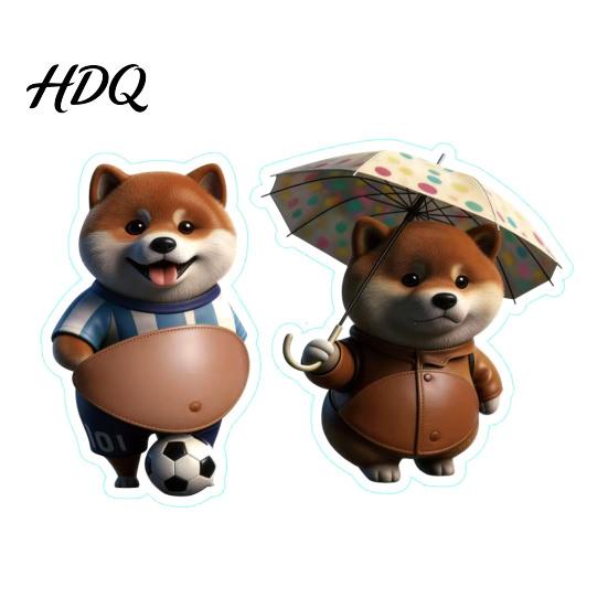 Animal Shaped Bumper 1 Pair 3D Elastic Belly Sticker Anxiety Stress Relief Cartoon Easy Install Decal with Fat Tummy Pinch Anti-collision Safety