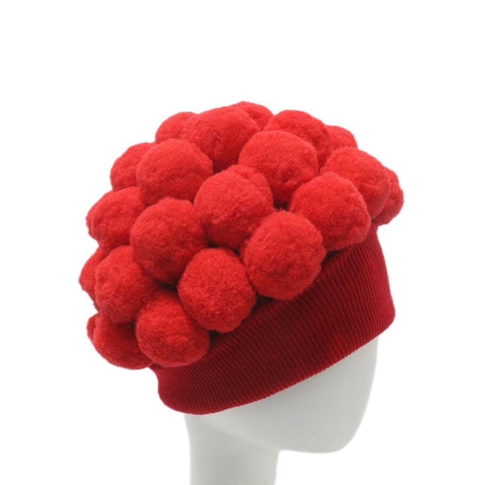 Knitted Vegetable Beanie Cap Warm Lining Novelty Headgear Cute Broccoli Hat Cosplay Events