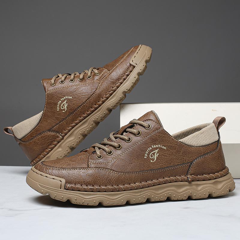 

Fashion Brand Versatile Casual Leather Shoes Quality Non Slip Soles Comfortable Men s Shoes Trendy Handmade Stitching Retro Oxford Shoes 48