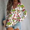 Women's Fashion Loose Raglan Sleeve T-Shirt With Christmas Print Casual Top