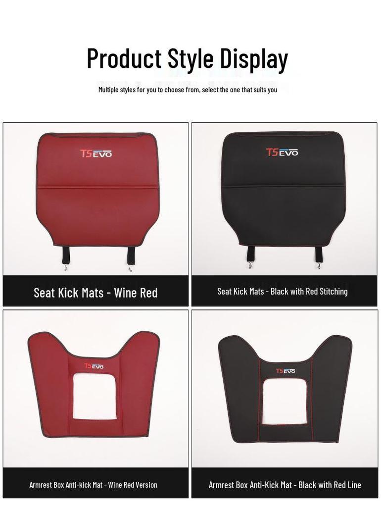 Seatbelt & Armrest Protective Mats for Dongfeng Fengxing T5EVO