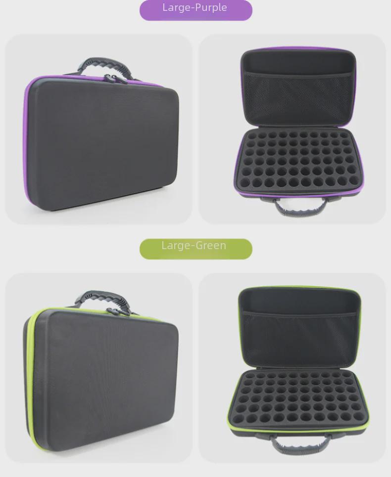 Portable EVA Essential Oil Bag - 30/60 Grid, 10ml Capacity, Shockproof, Hand-Held Storage Bag