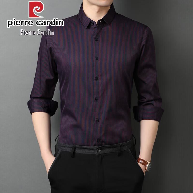 Pierre Cardin Men s Striped Wrinkle-Free Long-Sleeve Shirt 2XL