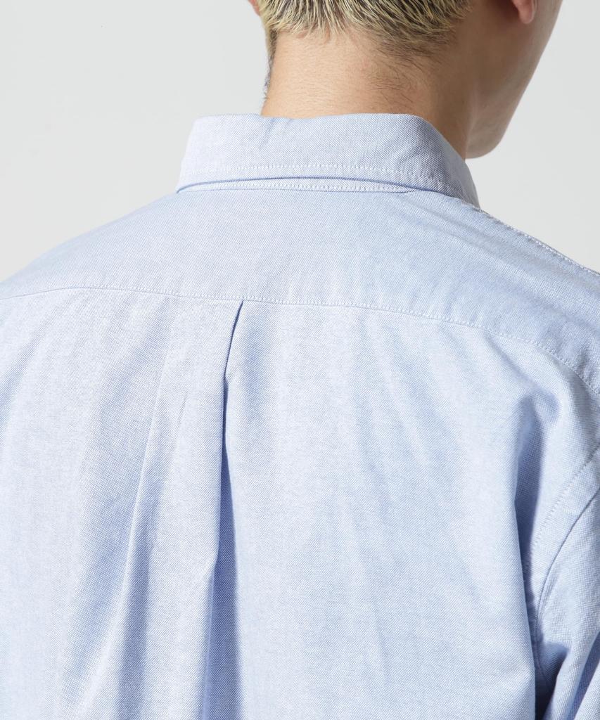 AVIREX DAILY BASIC OXFORD B.D S/S SHIRT men's 2XL 113 light blue 783-3923004