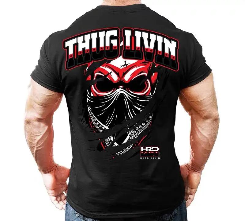 

Европейский и американский спорт Чистый хлопок Короткий рукав Мужской Бренд Tide Тренировочная футболка для спортзала и бега Дышащий короткий рукав XXXXXL чёрный