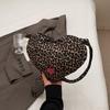 Chic Leopard Print Crossbody Bag - Spring Style, Versatile Women's Handbag for Students, Retro Casual Single Shoulder Bag.