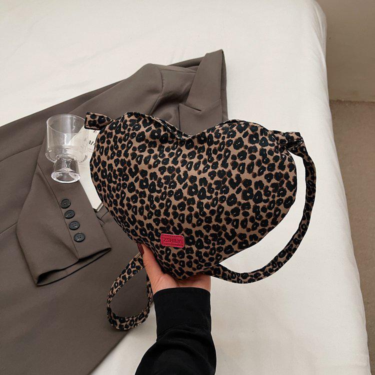 Chic Leopard Print Crossbody Bag - Spring Style, Versatile Women's Handbag for Students, Retro Casual Single Shoulder Bag.