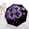 1pc Floral Mandala Automatic Folding Umbrella - Compact 8-Rib Design, Durable Plastic & Iron, Lightweight for Outdoor Daily Use
