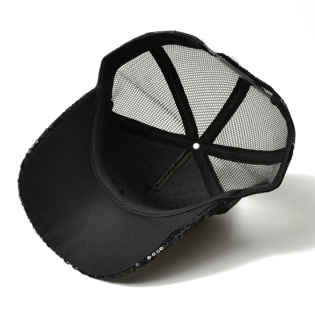 Northwood Summer Women Sequined Rhinestones Butterflies Baseball Caps Girls Sunoutdoor Breathable Sunshade Mesh Hats