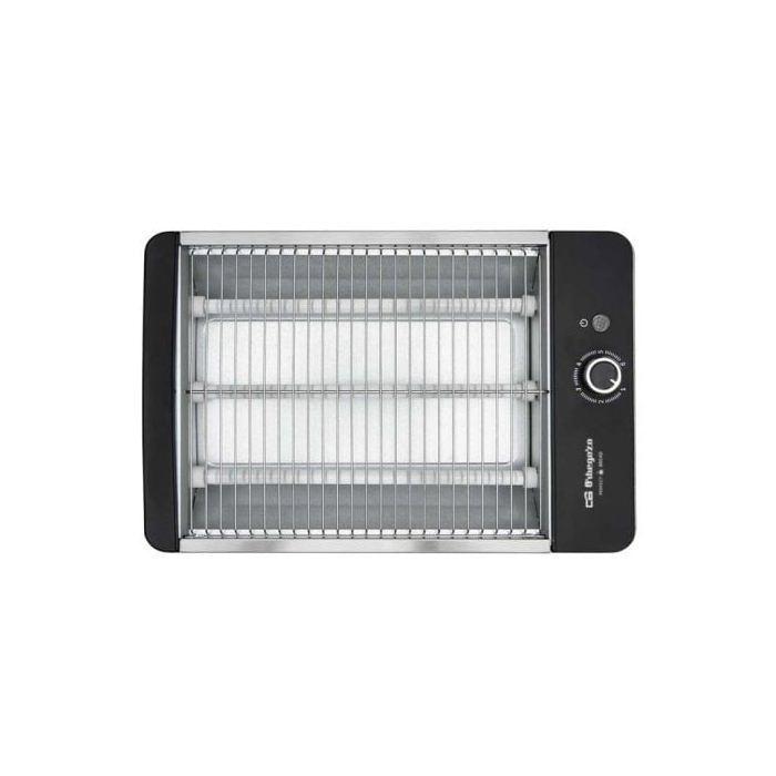 Grille-pain horizontal Orbegozo TO 2030 en acier inoxydable de 600 W avec 6 positions de grillage, permet de griller tout type de