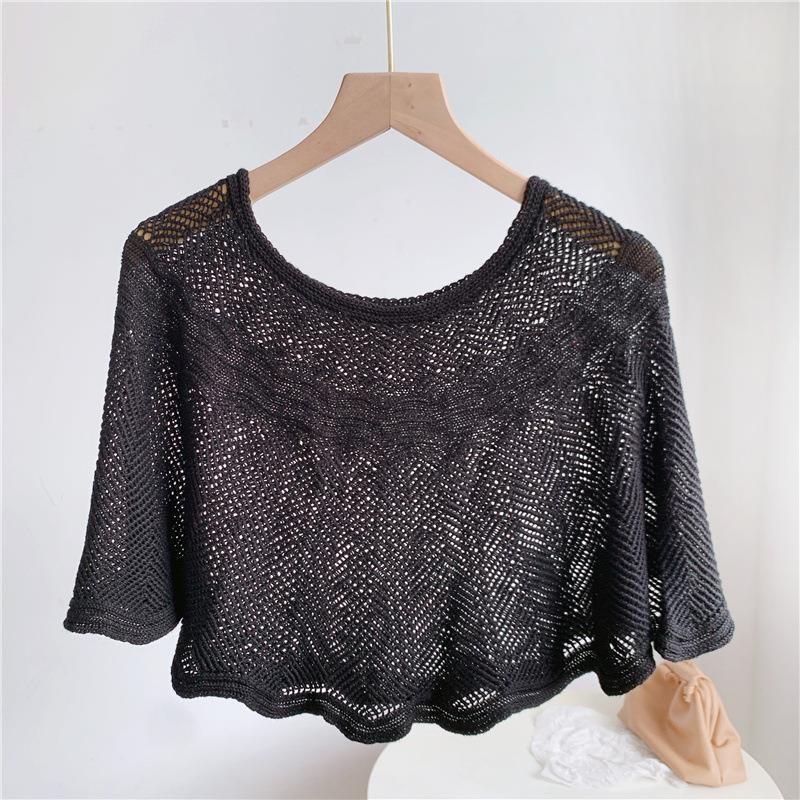 Knitted Wave Cardigan: Fashionable Snood Shawl with Neck Protection for Air-Conditioned Rooms