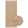 VidaXL ZIZUR Rug 80x200 Cm Jute Look Indoor and Outdoor, Outdoor Rug, Floor Rug, Indoor Rug, 4006151
