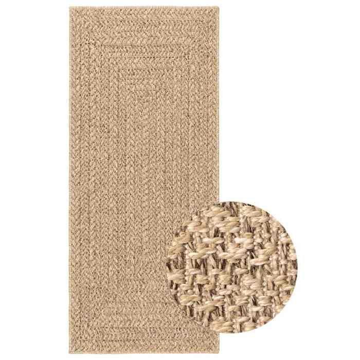 VidaXL ZIZUR Rug 80x200 Cm Jute Look Indoor and Outdoor, Outdoor Rug, Floor Rug, Indoor Rug, 4006151