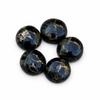 Black Copper Turquoise Round Cabochon, Flat Back Natural Gemstone All Sizes, High Grade Stone for Jewelry Making