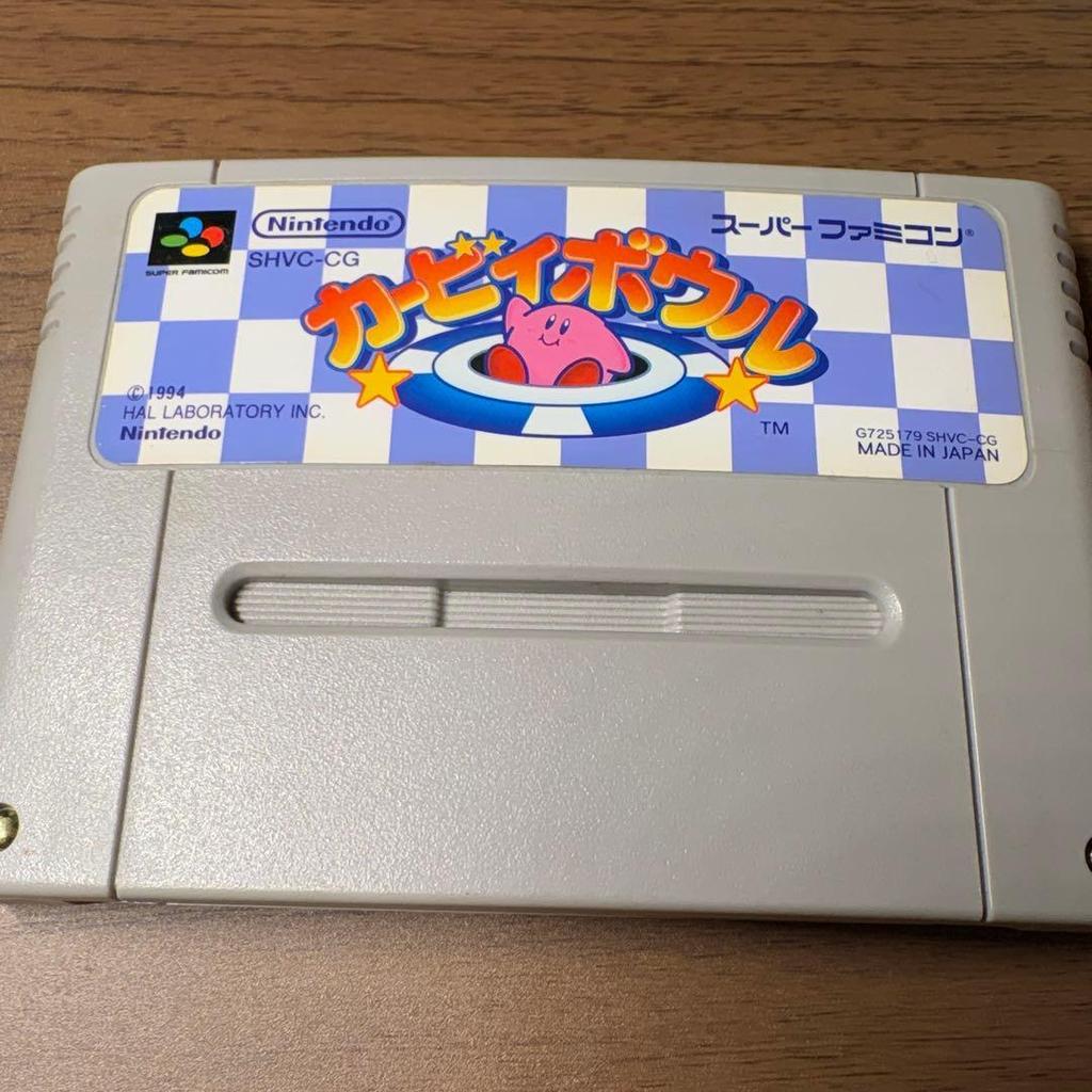 Used Kirby Bowl Super Famicom software, operation confirmed, with box and manual