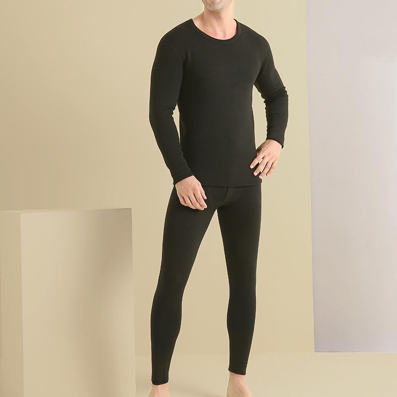 Women's 700g German Wool Lambskin Thermal Underwear Set: Velvet-Lined Double-Sided Top and Bottom for Autumn/Winter.