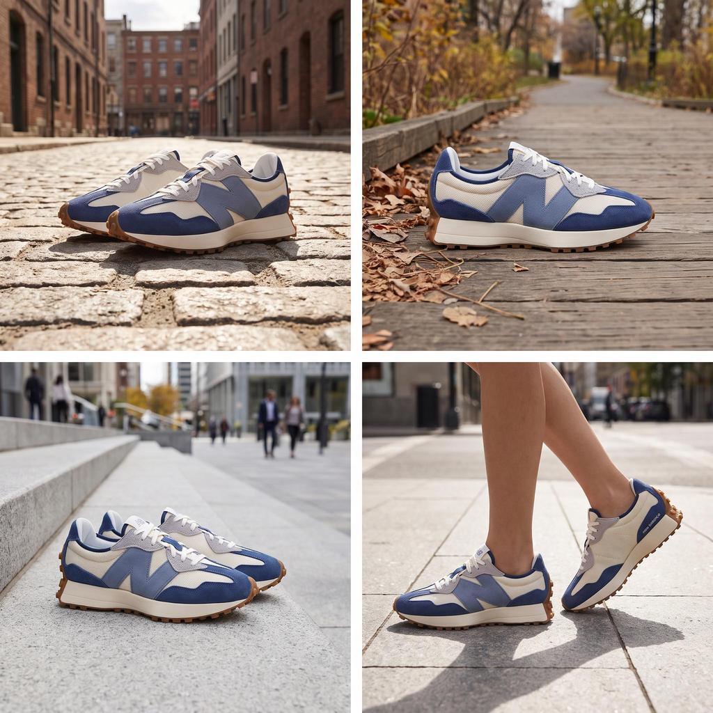 New Balance 327 Vintage Indigo Arctic Grey Unisex Sneakers Blau MS327RD