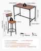 VEVOR Bar Table, 5PCS 1193.8mm Bars Tables Set, Bar Tables and Chair Set with Rounded Edge Design
