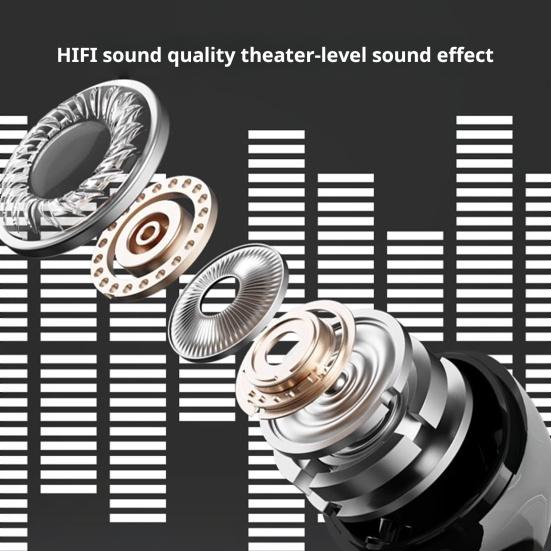 Bluetooth-compatible Wireless Earphones Noise Cancelling Waterproof Touch Control Sports Earbuds Mini Headset