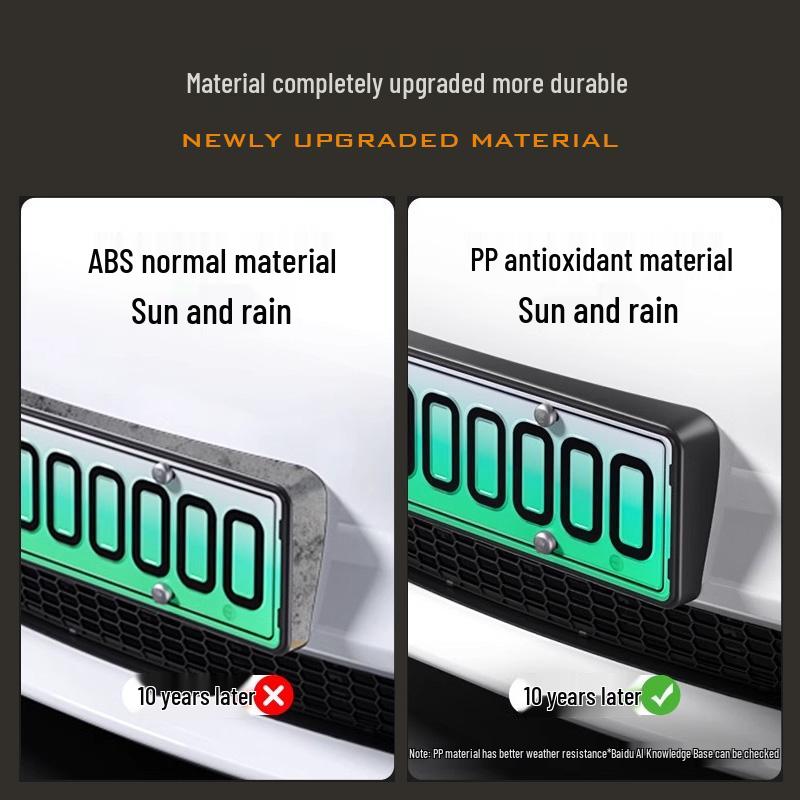 Tesla Model Y/3 Nummerplåtshållare - Blå Flytande Bas för Ram Skydd