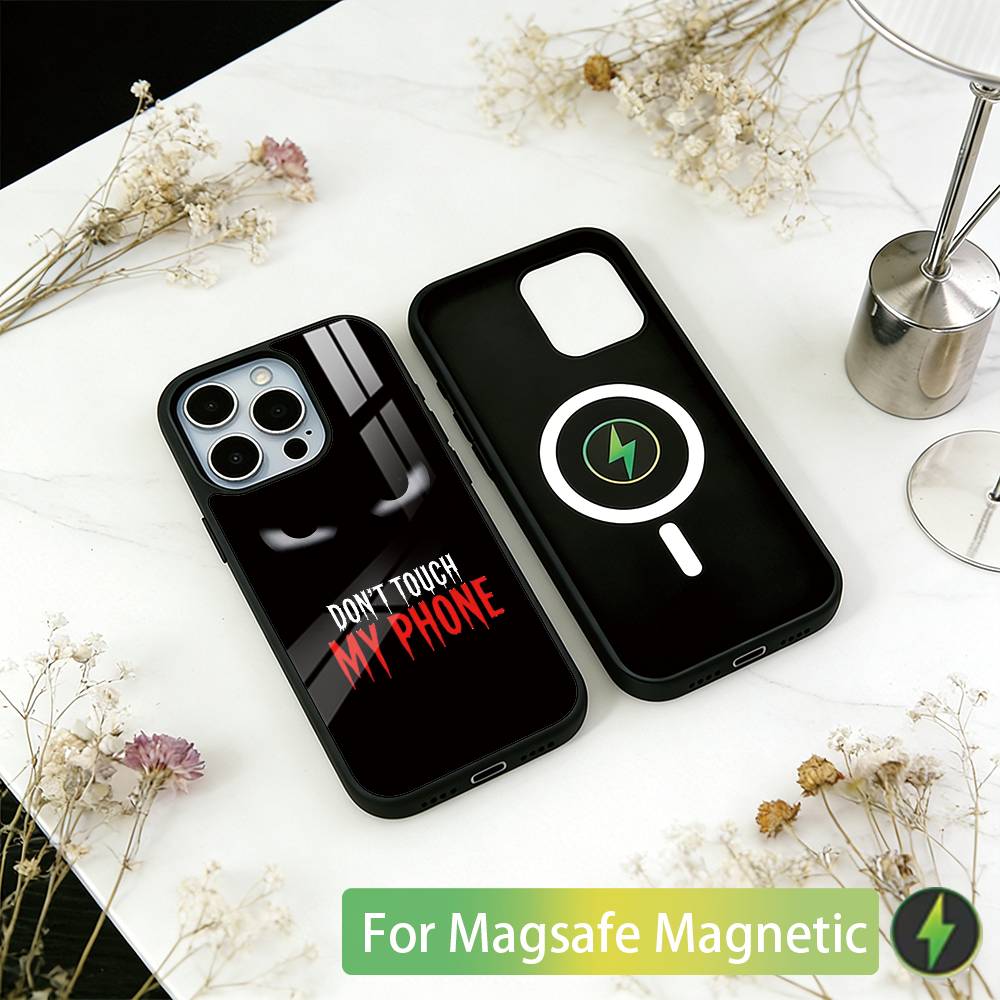 Fass mein-y Handy nicht an Handyhülle Für iPhone17,16,15,14,13,12,11 Plus,Pro Magnetisch Für Magsafe Kabelloses Laden