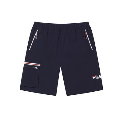 Summer Trend Multi-Pocket Striped Woven Casual Shorts Men Shorts Secret-Mirror-Blue F11M439805FDB