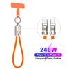 240W 48V 5A Type-C to Type-C Fast Charging Data Cable With Lanyard, USB-C Quick Charge Cord Compatible With iPhone16, Samsung, Huawei & MacBook
