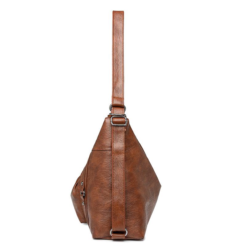 New Women's Bag Large-capacity Shoulder Bag Retro Soft Leather Tote Bag Fashionable Commuter Shoulder Messenger Bag