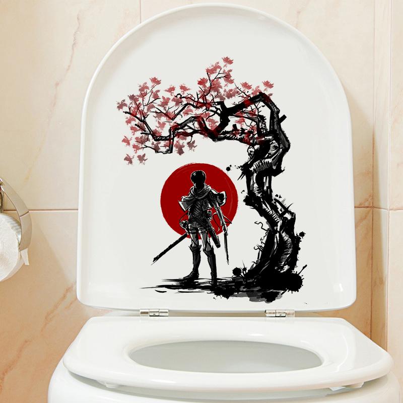

Classical ink Painting Plum Blossom Tree Creative Toilet Stickers Toilet Lid WC Door Sticker Removable Decor Household Decorative Sticker M712 09-30cm Longest Side