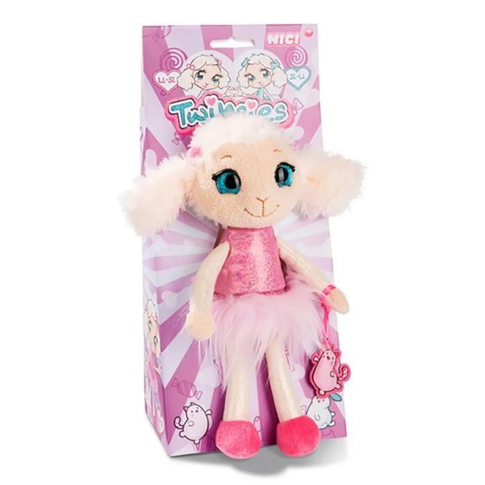 Poupée en peluche - NICI - Twinsies Li-Si - 25 cm - Boîte cadeau - Beige