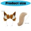 Plush Cats Ears Hairband Furry Tail for CoserAnime Fans and Role Play Enthusiasts Photo Props