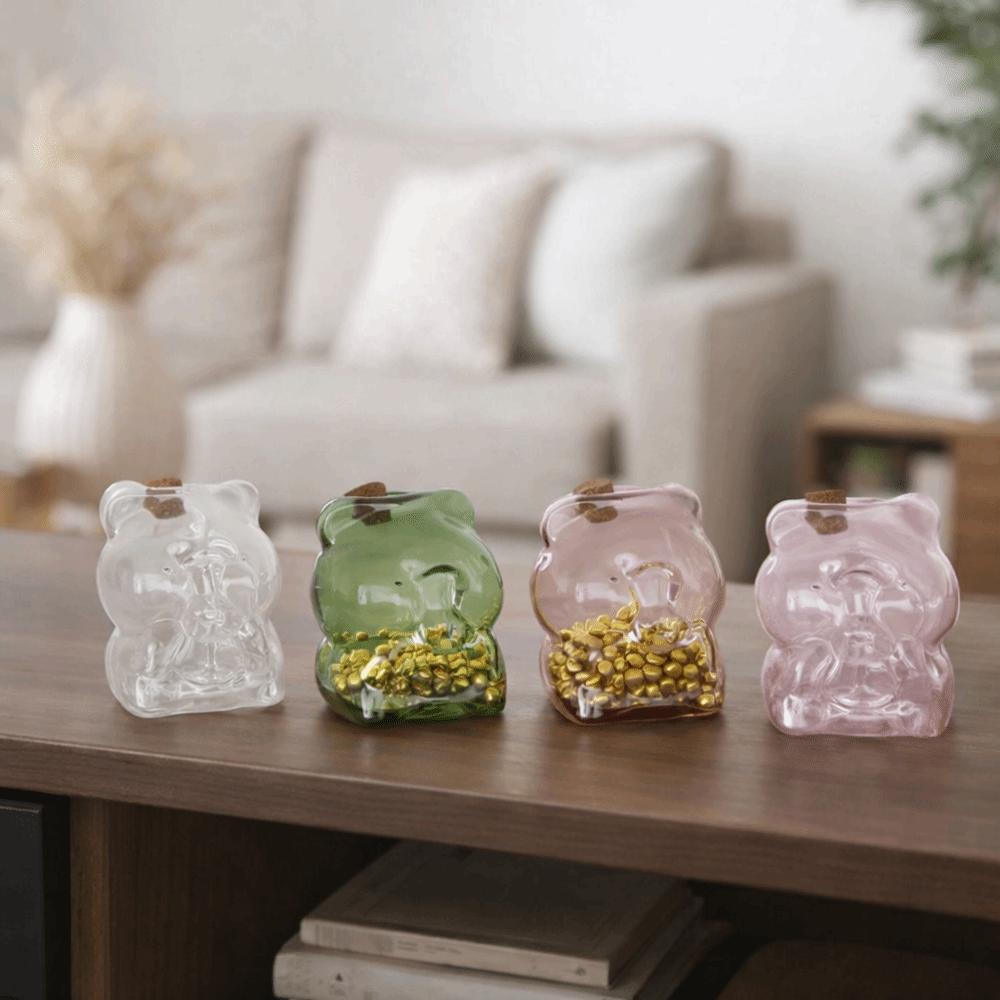 Decorative Cartoon Piggy Money Bank Transparent Cute Pig Shape Piggy Bank Visible Freestanding Pig Ornament Children Gift