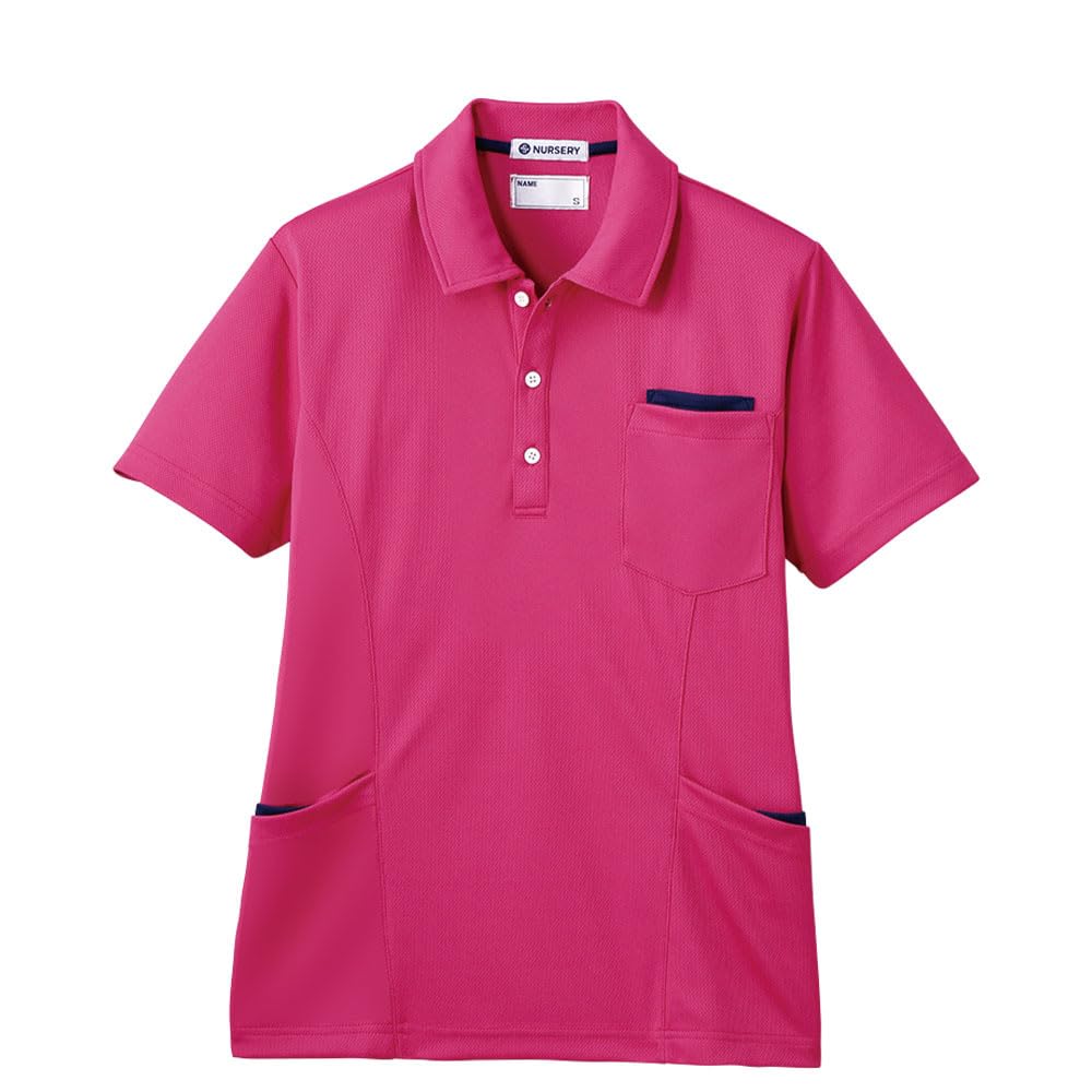 Polo avec Poches Latérales, Palette de Couleurs Crèche, Évacuation de l'Humidité, Séchage Rapide, Convient aux Uniformes de Soins Infirmiers, Femme et Homme, Taille 3L, Chaud