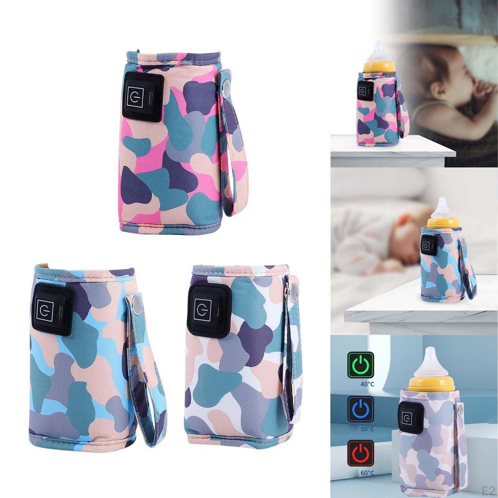 Baby Bottle Warmer Adjustable Nursing USB Chargable Portable for Travel Car