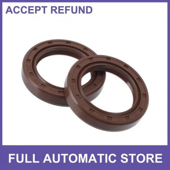 Oil Seal Seal Ring Rotary Shaft Seal FKM Rubber 28x40x7mm Brown 2 Pcs New