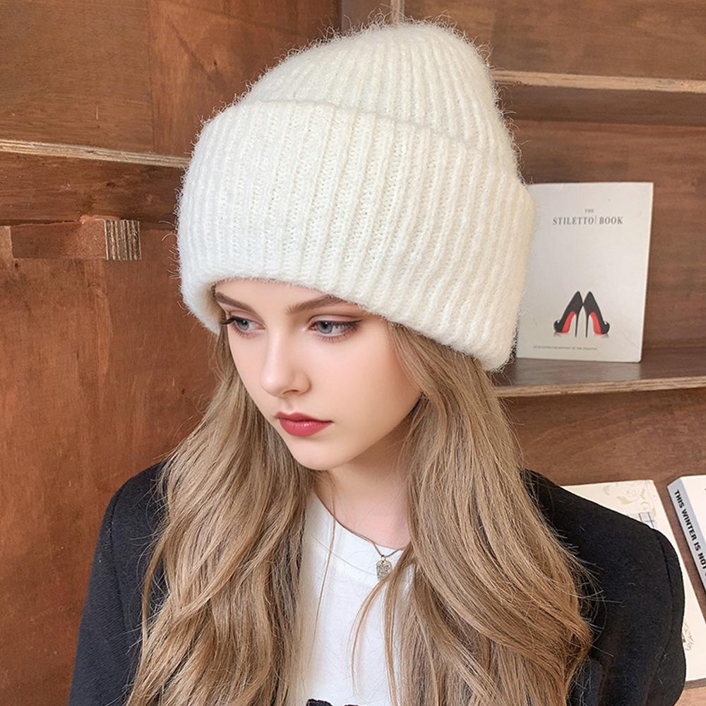 Stack of Knitted Hats for Men In Autumn and Winter Plus Velvet Ear Protection Big Head Flange Wool Hat Casual Ski Windproof Mountaineering Hat