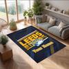 Χαλί Κρυστάλλινης Βελούδου Leeds Rhinos, Προσωποποιημένο Μη-Ολισθηρό Πατάκι Δαπέδου με Προσαρμοσμένο Κείμενο Ονόματος για Διακόσμηση Σπιτιού Δώρο