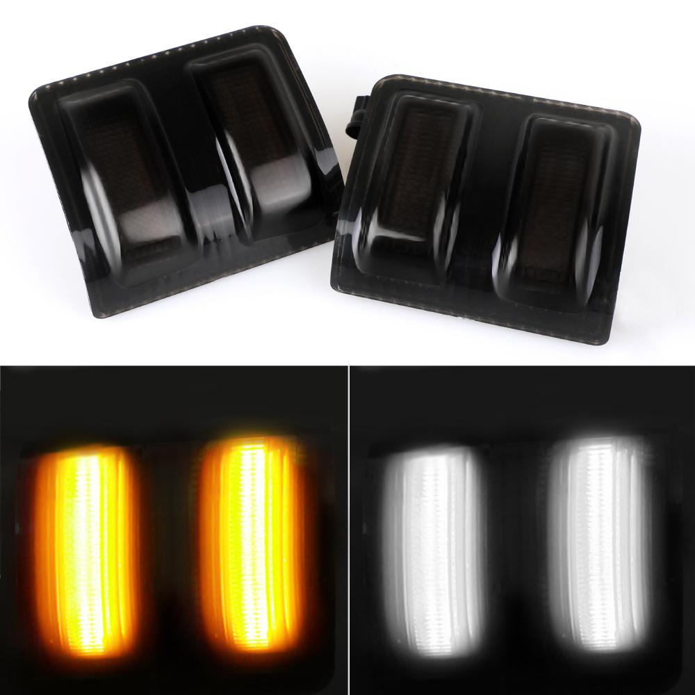 Smoked Lens LED Side Mirror Marker Lights For Ford 2008-2016 F250 F350 F450