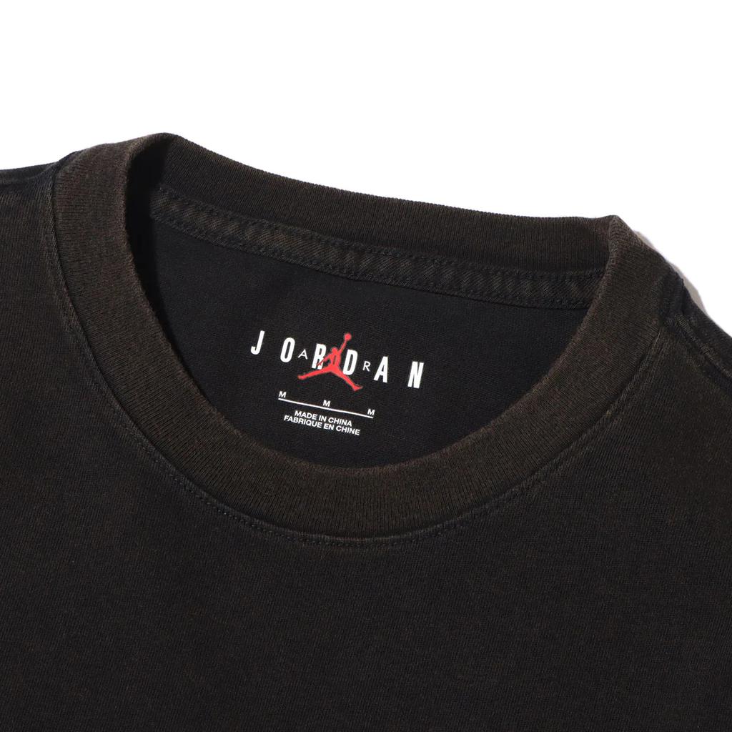 Jordan Character Alphabet Print Crew Neck Short Sleeve T-Shirt Men Tops Black DX5968-010