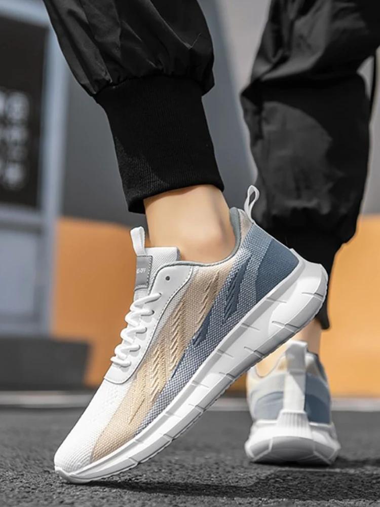 Fashion Breathable Hiking Man Casual Sneaker Gray Original Fashion Gym Jump Shoe in Promotion Jogging Deals Walking Sports Shoes for Men