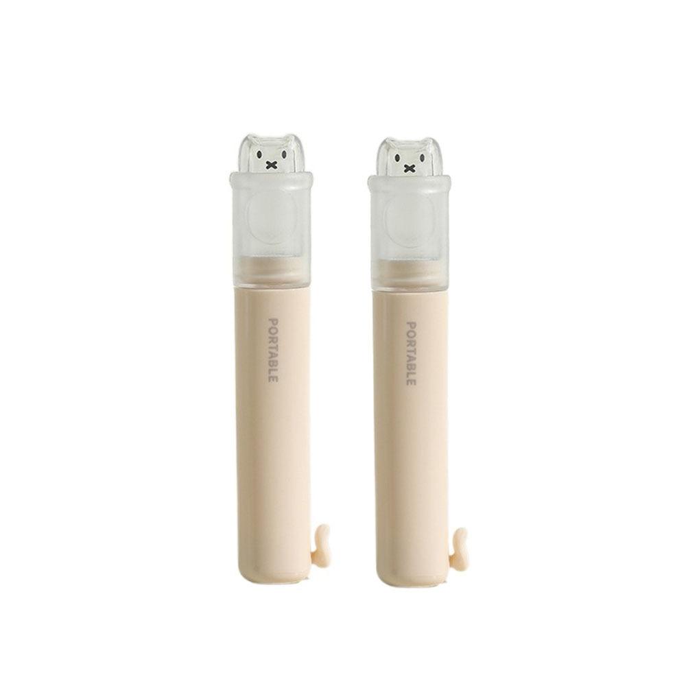 2Pcs Foldable Mini Toothbrush Toothpaste Set Portable Toothpaste Dispenser  Adult