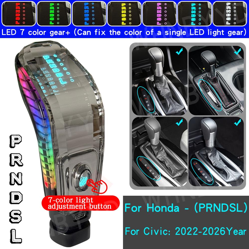 Car Gear Shift Knob Automatic Transmission For Honda Accord 7 8 9 10 Th Civic Fit CR-V CRV 54131TLAA63ZA LED crystal Shift Lever