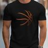 New Summer Unisexs Comfortable Casual Loose Oversized Basketball Pattern Print Sports Round Neck Short Sleeved Tshirt