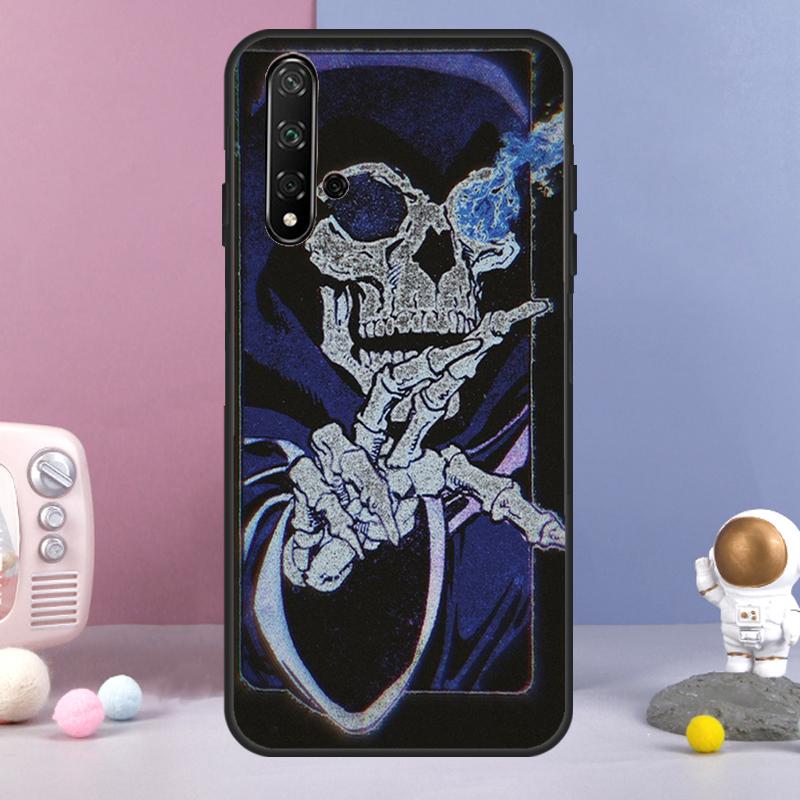 

Gothic Fashion Skull For Huawei Nova Y70 Y90 Y60 Y72 Y73 Y61 Y91 7i 8i 11i 12i 12s 9 10 SE P20 P30 P40 Lite Case Huawei P60 Pro