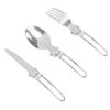 Travel Tableware Set Collapsible Portable Stainless Steel Flatware Sets for Garden Dinner RV Life