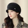 New Middle-aged and Elderly Women's Knitted Basin Hat Autumn and Winter Outdoor Cycling Warm Wool Hat