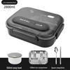 Large Capacity 304 Stainless Steel Insulated Lunch Box with Five Compartments for Office & School Canteens