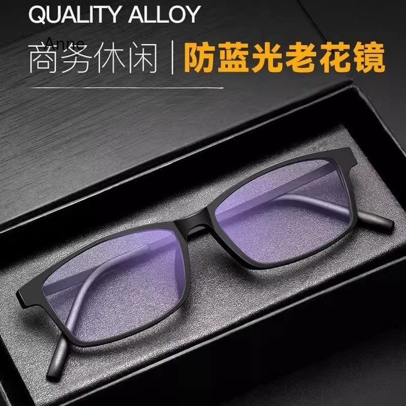 Titanium Frame Blue Light Blocking Reading Glasses Vintage Trendy Finished Prescription Far Sight Eyeglasses Diopter To+4.0