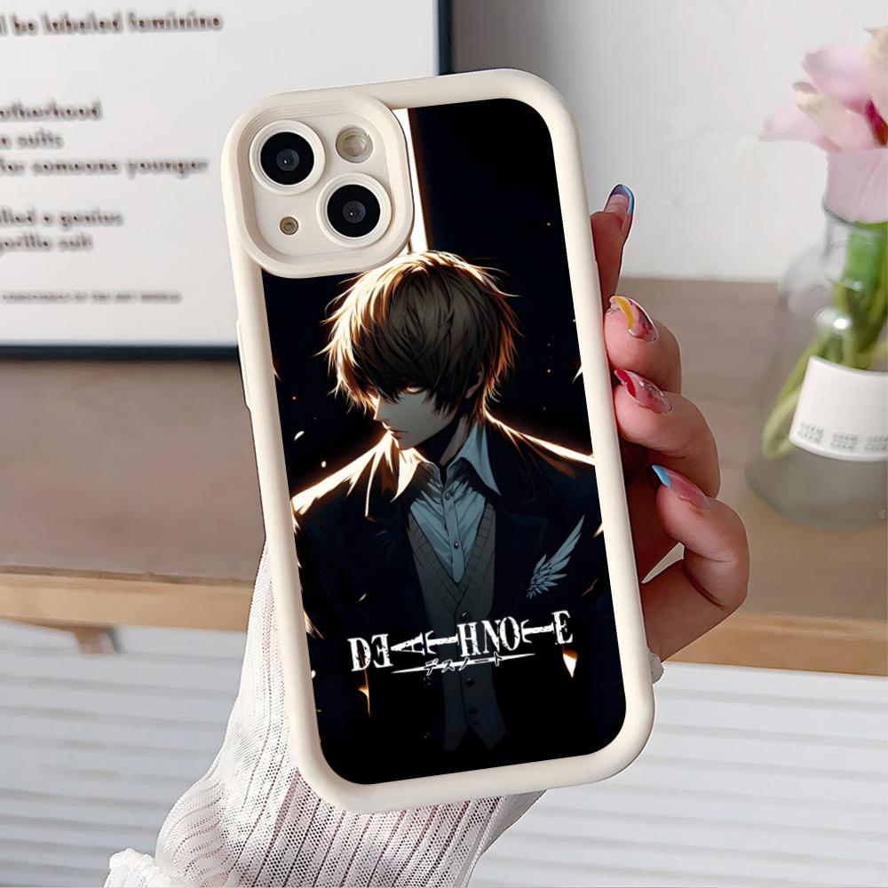 

Death Note Kira Light Mobile Phone Case for iPhone 17 16 15 14 13 12 11 Air Pro Max Plus Thicken TPU Colorful Cover Cover Pretty iPhone Air